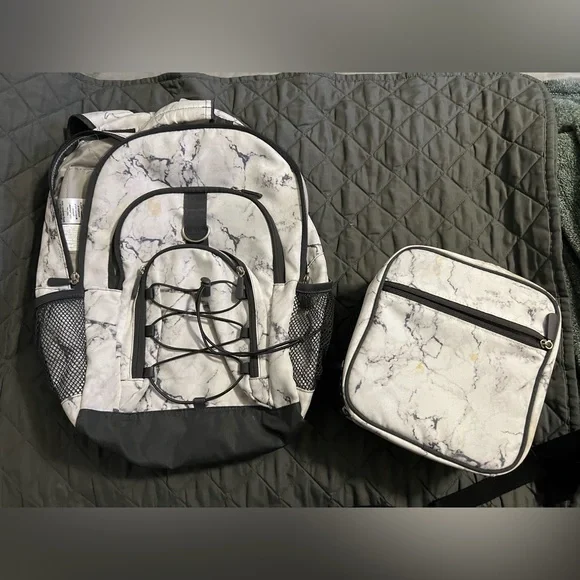 Pottery Barn Teen Gold Backpack and Pouch Set s-l400.jpg main image 3